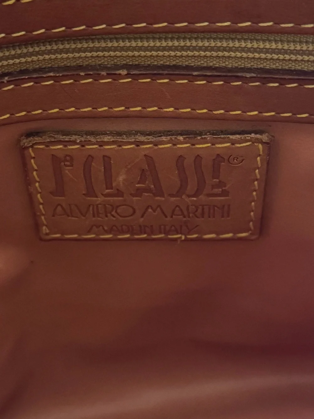 Vintage Alviero Martini Map-Print Tote in Tan and Brown